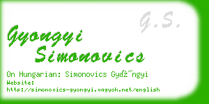 gyongyi simonovics business card